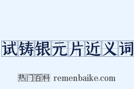 试铸银元片近义词是什么意思的图片